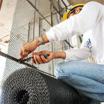 installing of plastic lath